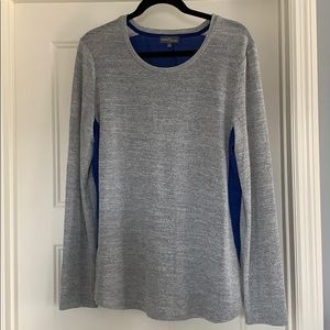 Gray and Blue long sleeve top